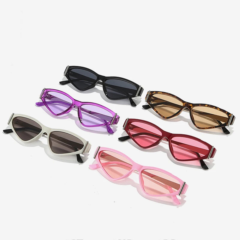 JNPCXI New Ins Popular Fashion Cat Eye Women Sunglasses Shades UV400 Retro Candy Color Men Sun Glasses