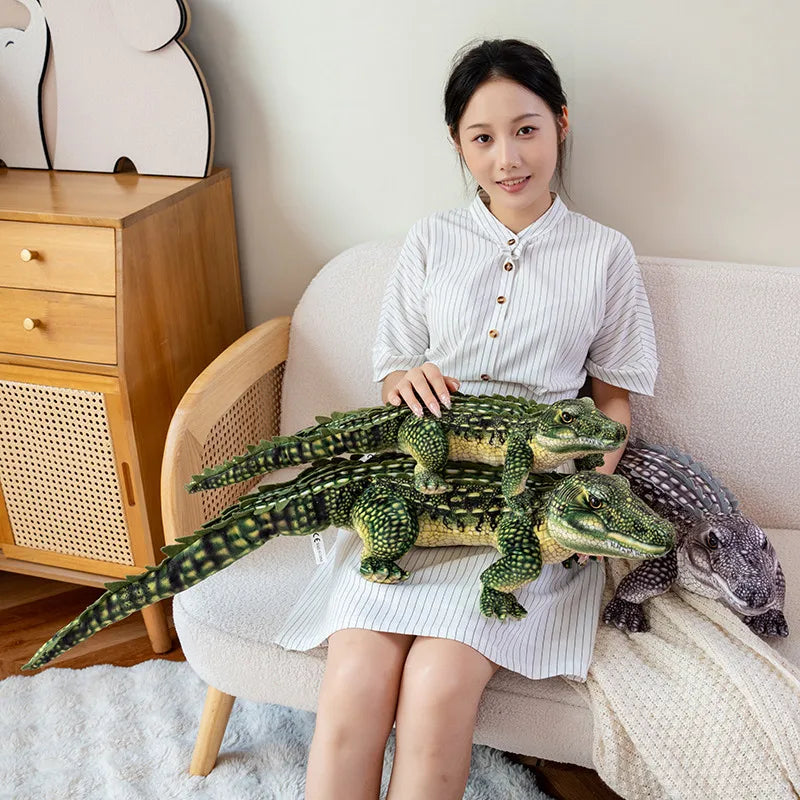 Lifelike Animal Dolls Simulated Crocodile Plush Toys Stuffed Soft Creative Crocodile Birthday Gift For Children Boy Home Decorat