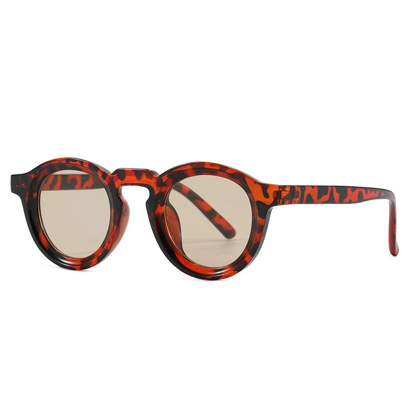 JNPCXI New Small Round Women Sunglasses Retro Black Yellow Punk Men Sun Glasses Shades UV400