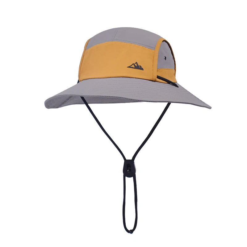 9262 New summer large brim fisherman hat quick dry waterproof mountaineering sun hat for men and women outdoor cycling sunscreen