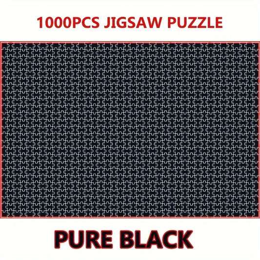 Pure Black Paper Jigsaw Puzzle Adult 1000pcs without Zoning High Difficulty pure black puzzle packaging Holiday Gift