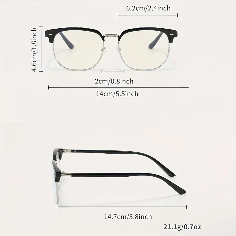 Photochromic Blue Light Blocking Glasses - Fashionable Full-Frame Computer And Mobile Phone Glasses