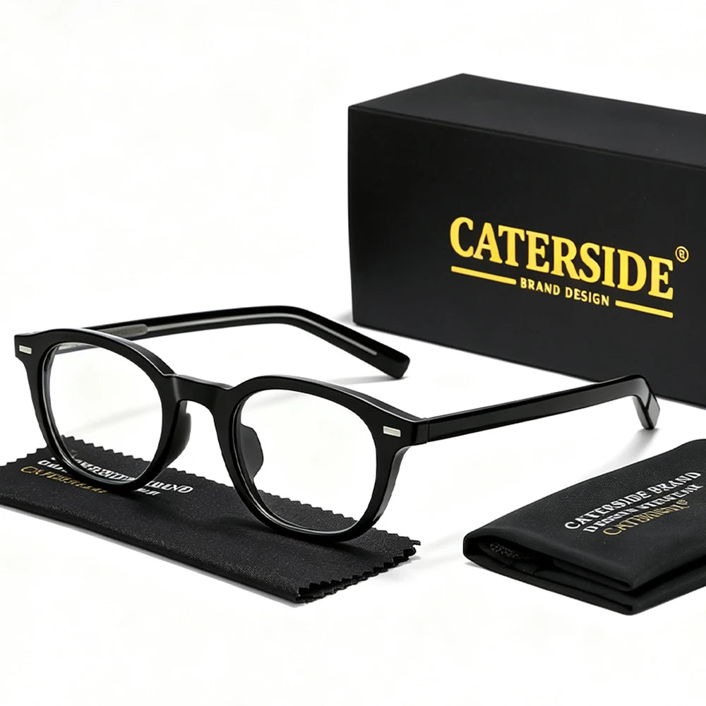 CATERSIDE Fashion Men Square Anti Blue Light Glasses Tr-90 Spring Hinge Glasses Frame Women Computer Protective Reading Glasses