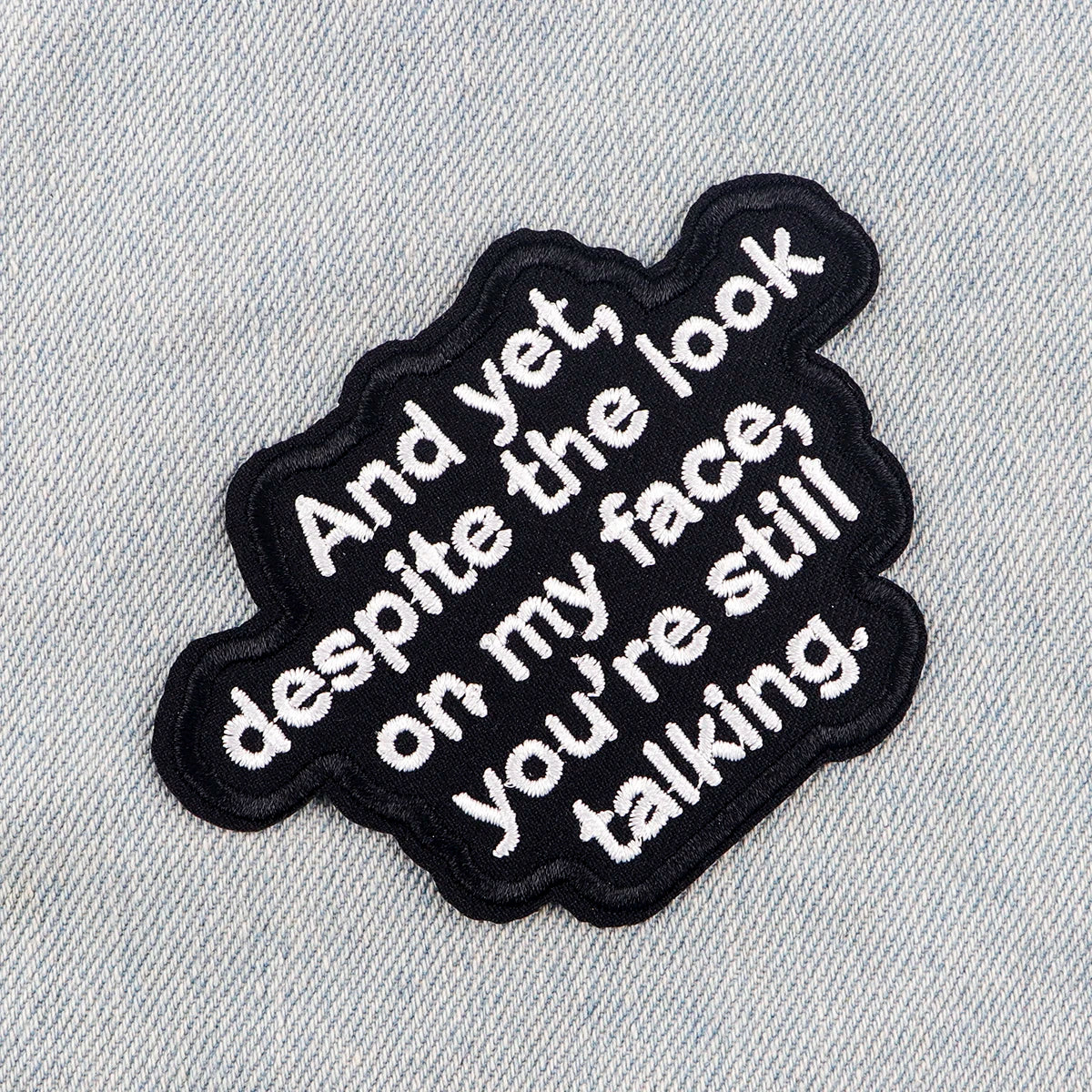 Funny Quotes Embroidery Patch Letters Iron On Patches For Clothing Thermoadhesive Patches On Clothes DIY Sew Badges