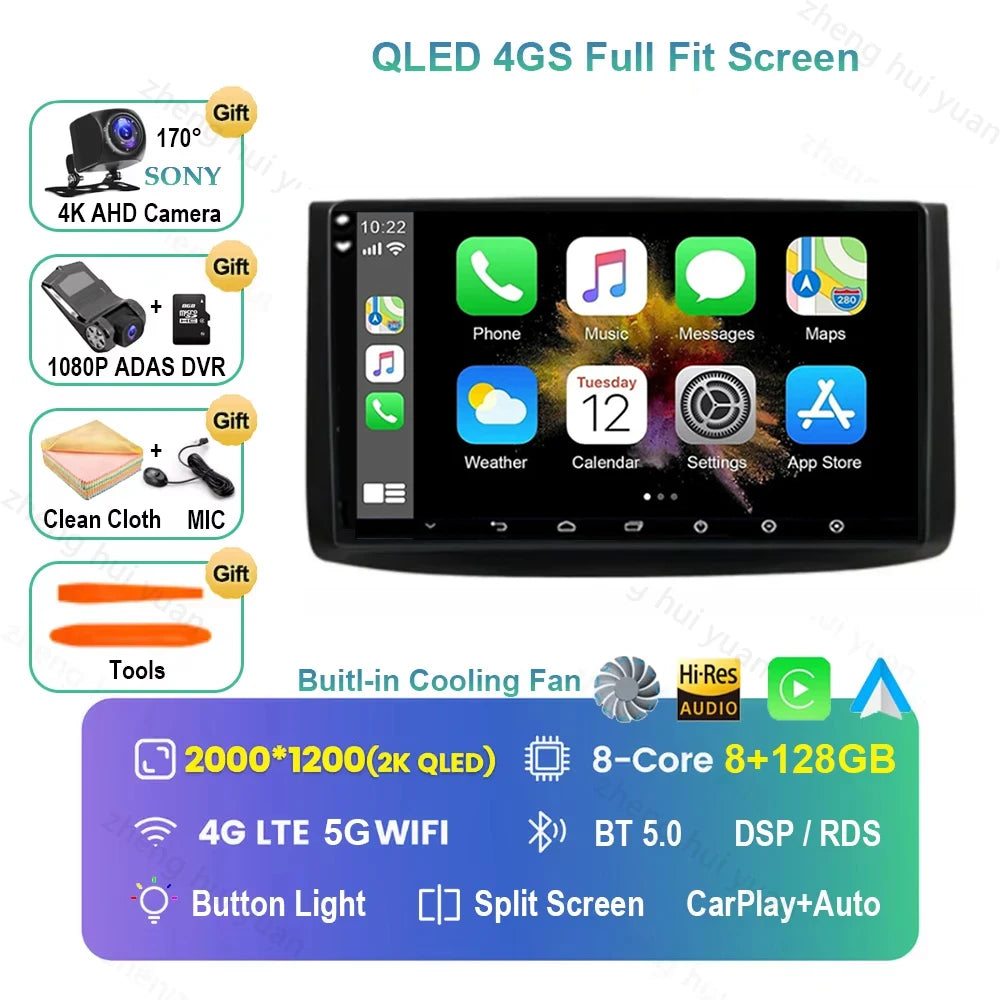 For Chevrolet Aveo T250 2006 - 2012 Nexia 1 2020 2021 - 2022 Android 16 CarPlay Auto Car Radio Multimedia navigation video DVD