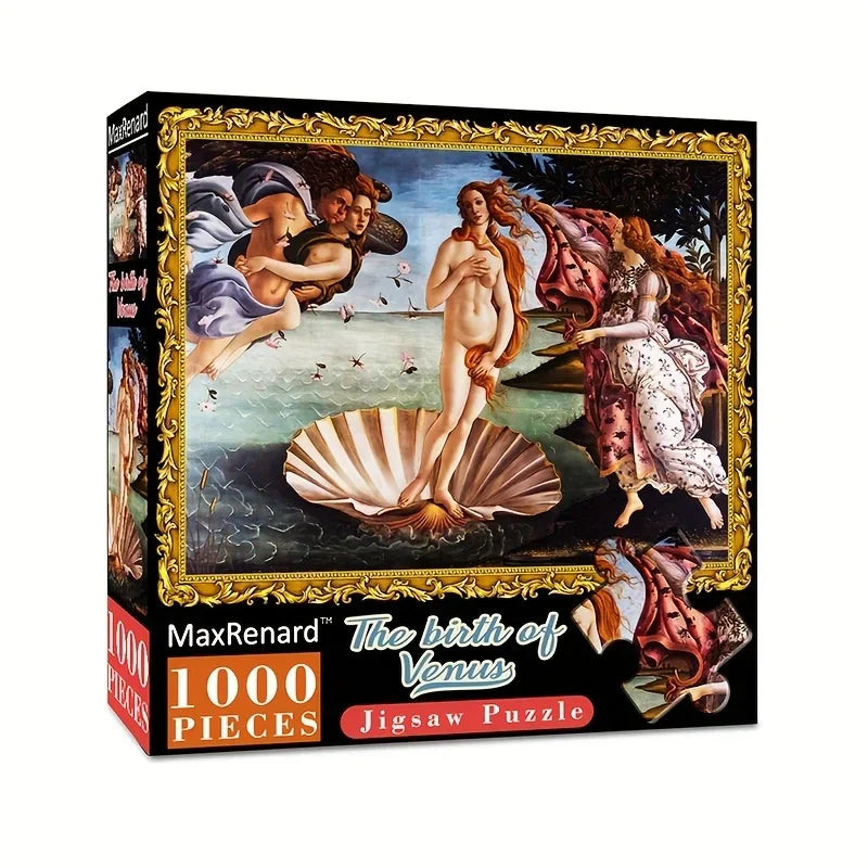 26.75''x19.25'' 1000pcs Birth of Venus Puzzle for Renaissance Wall Art, Gallery Decor Unique Birthday Gift for lover friends
