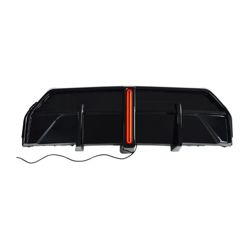 For BMW 2 Series G42 M240i M235i M Sport 2021-2025 LED Car Rear Bumper Diffuser Lip Spoiler Body kit Gloss Black  Accessories