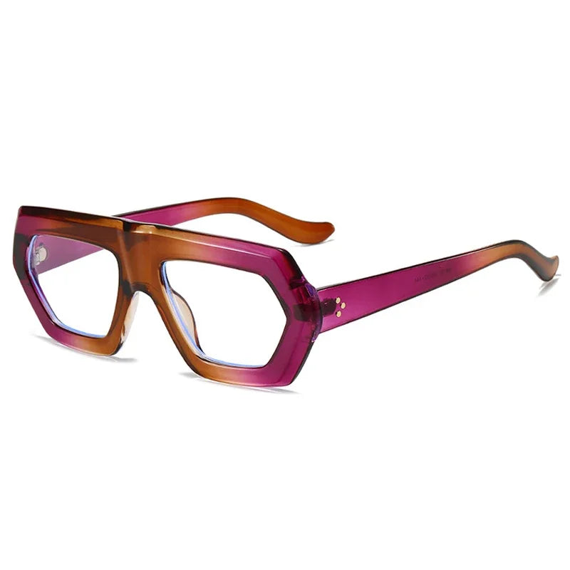 JNPCXI Fashion Square Women Gradient Sunglasses Leopard Shades Retro Men Clear Lens Glasses Frame UV400