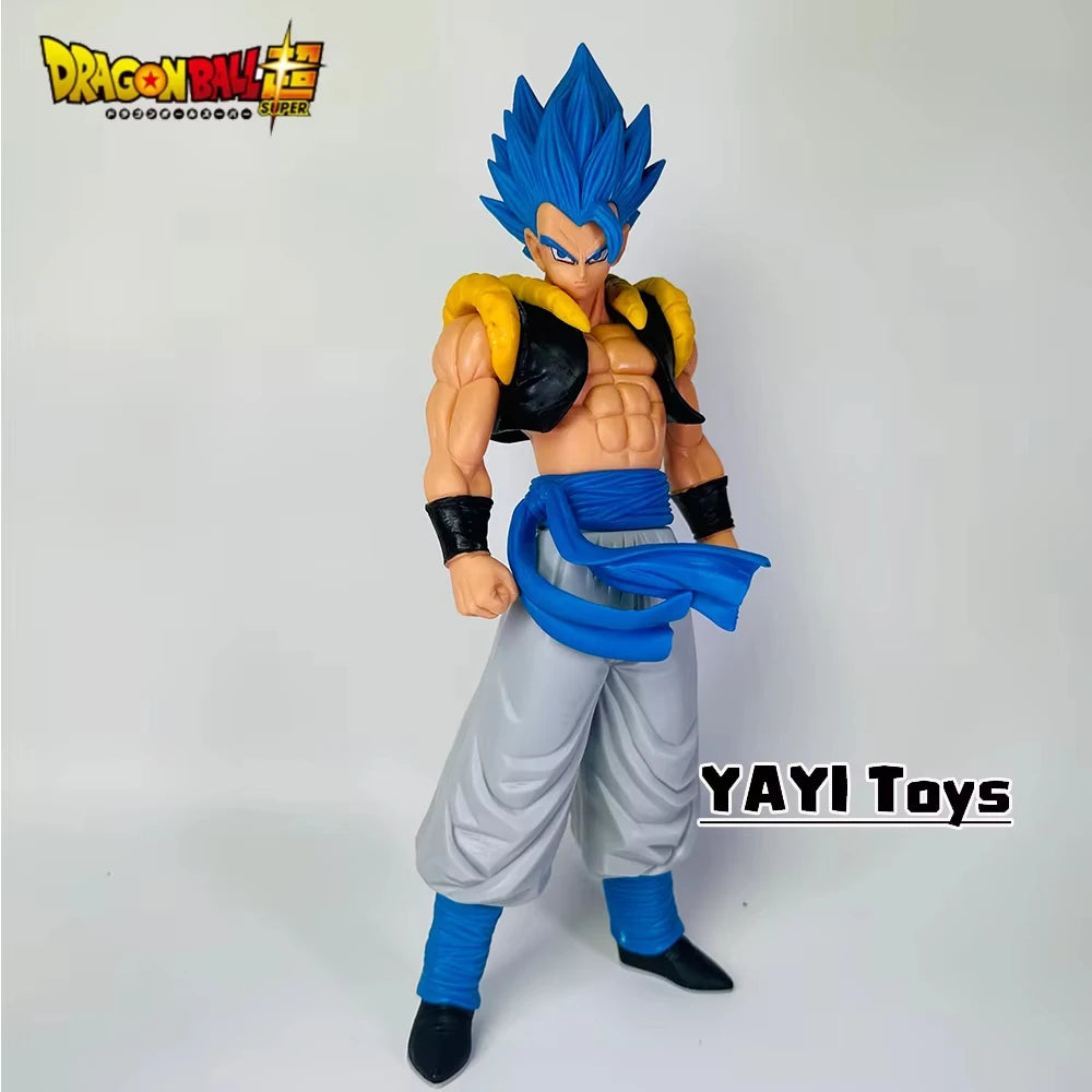 31CM Anime Dragon Ball Z Super Saiyan Blue Gogeta PVC Action Figure Model Toys Desktop Decoraction Children Birthday Gift