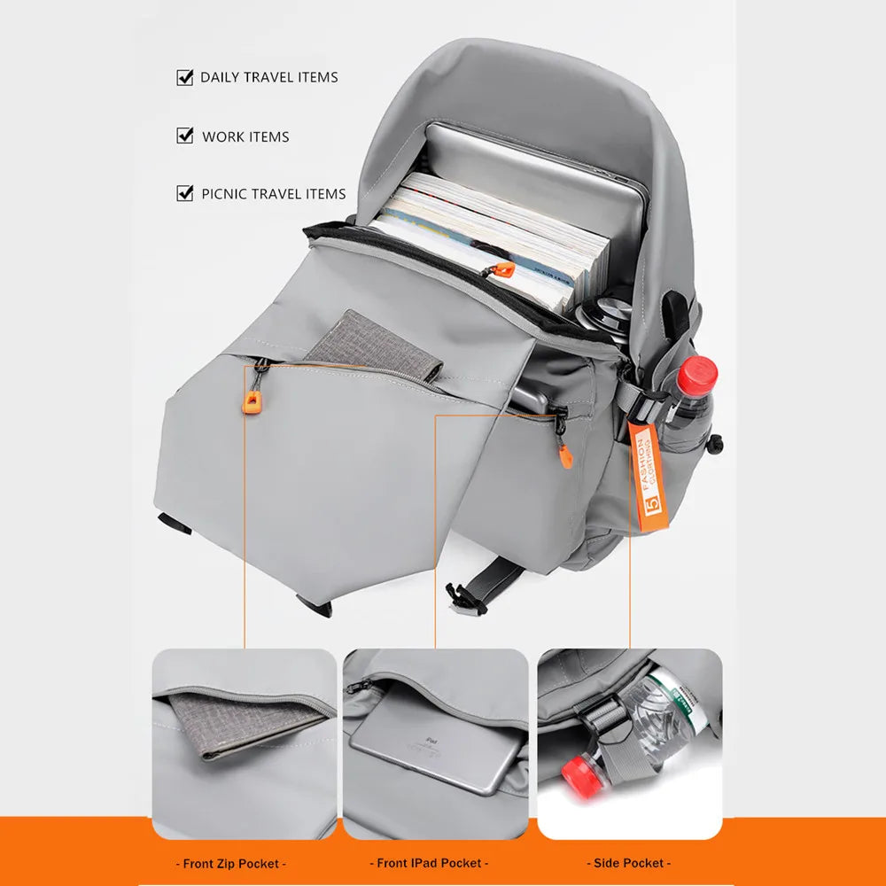 JEEP BULUO Bags 15" Laptop Backpacks Waterproof Nylon Shoulder Travel Backpack