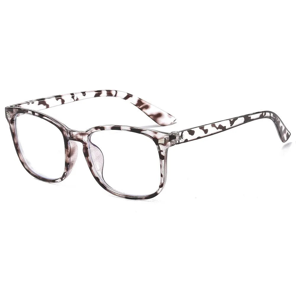 2pcs Women's Square Blue Light Blocking Glasses - Minimalist Black & Clear, Perfect for School/Office Use