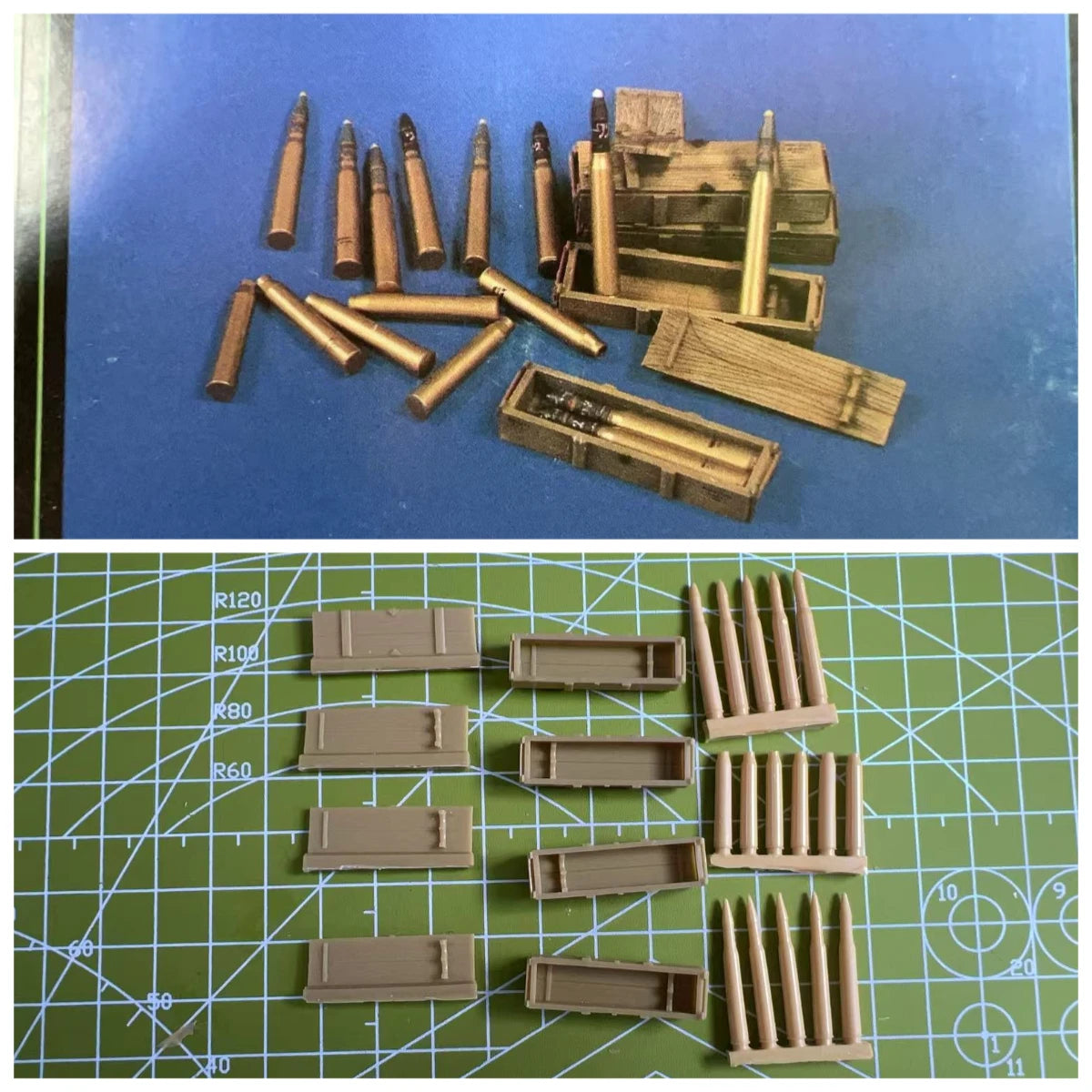 1: 35 Die-casting Resin Model Assembly Kit  Supply Box Accumulation Unpainted Gray