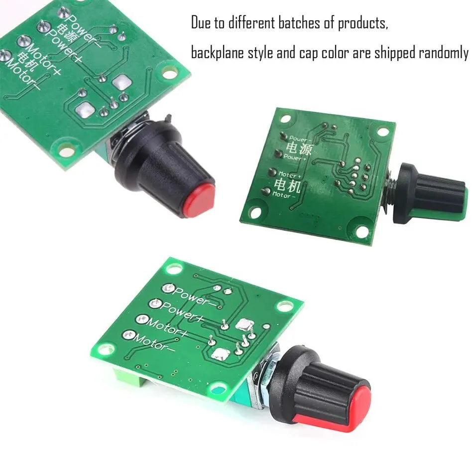 5pcs 1.8V-15V 2A DC Motor Speed Controller PWM Variable Speed Regulator Governor Switch 1803BKW with Speed Control Knob