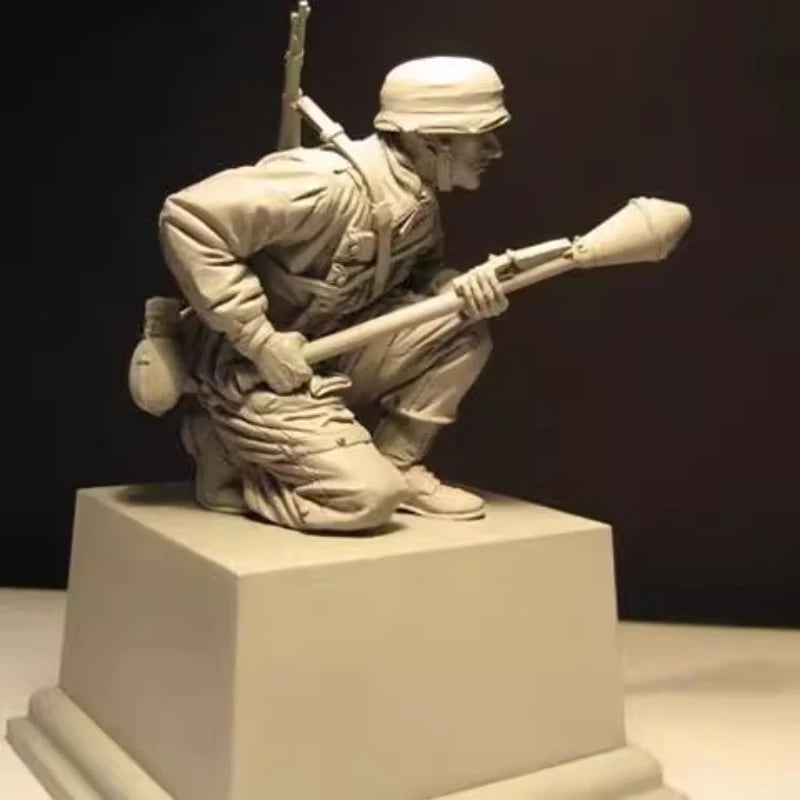 1/16 Casting Resin Model Gray Kit Normandy Frontline Soldier Model Needs To Be Assembled Unpainted (without Platform)