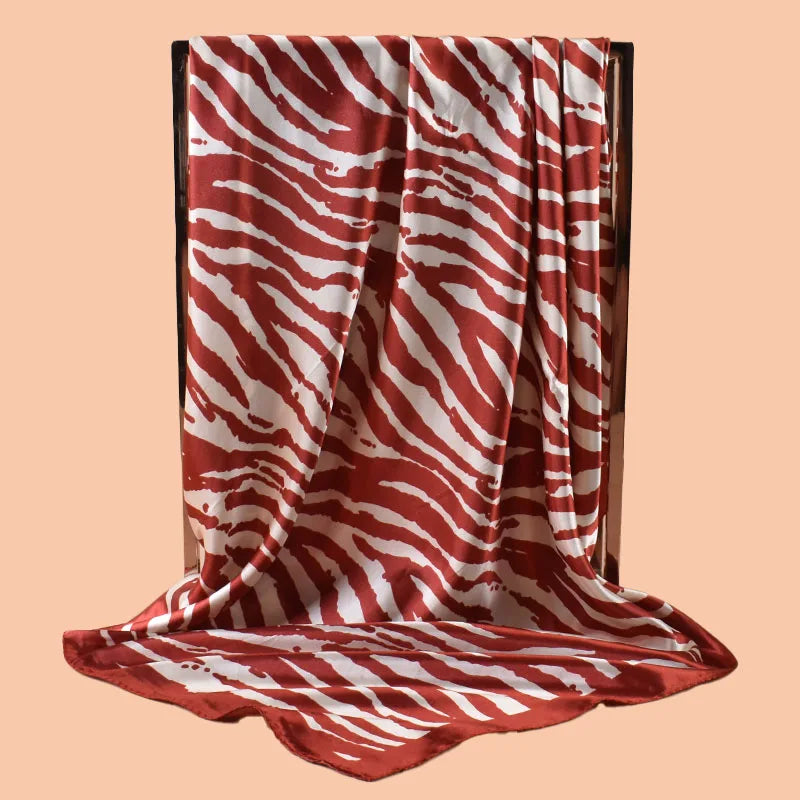 1PC Women's Summer Beach Accessory Fashion Satin Square Scarf 90*90inch Multi-use Headscarf Party Use Versatile Hair Towel