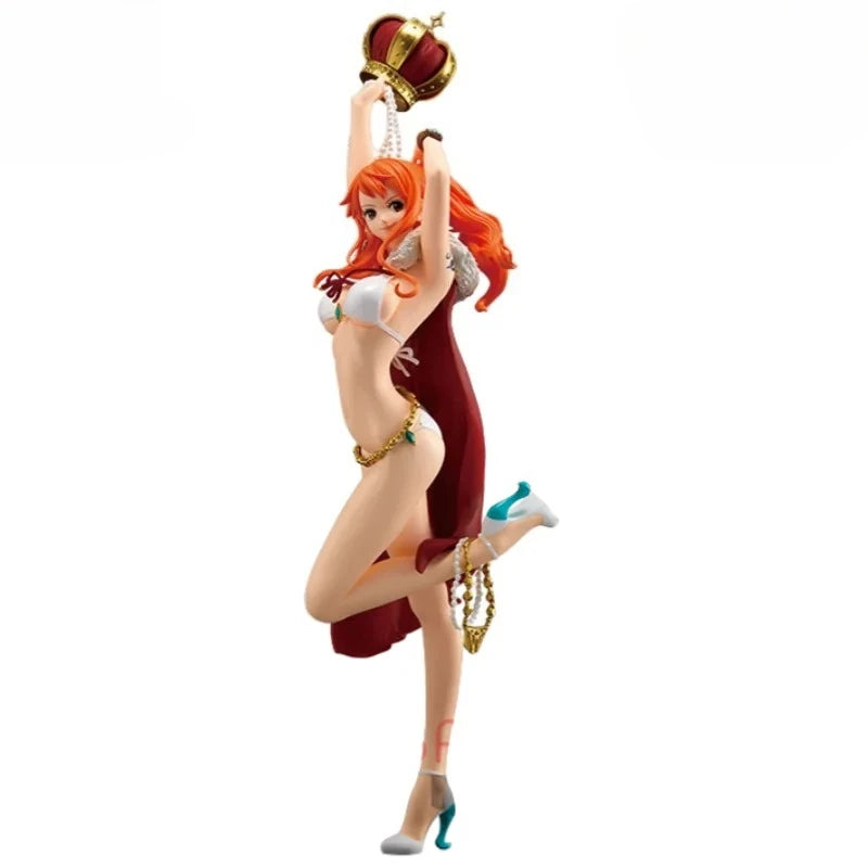 【IN STOCK】Original Banpresto Flag Diamond Ship One Piece Stampede Nami 24cm Figure PVC Collectible Model
