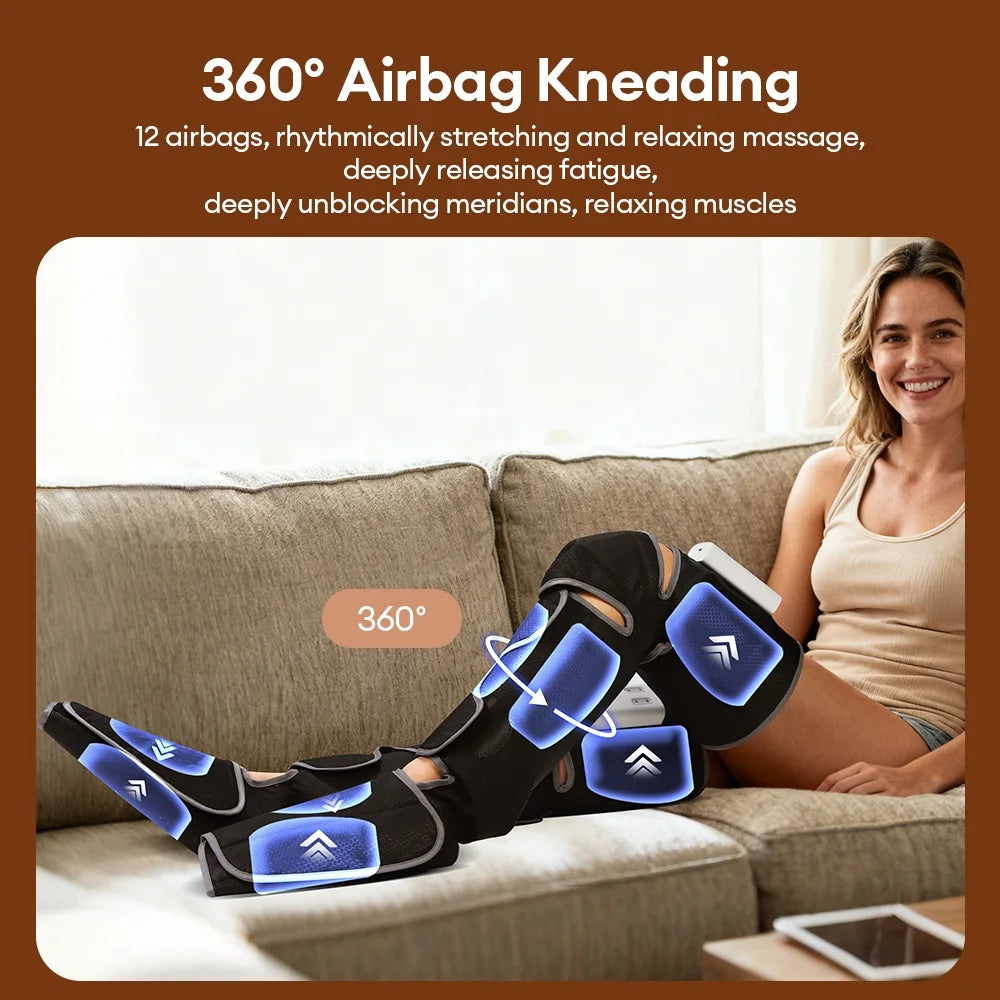 Electric Leg Massager Airbag Kneading Vibration Leg Knee Foot Massager Wireless Thigh Calf Air Pressure Relaxation masajeador
