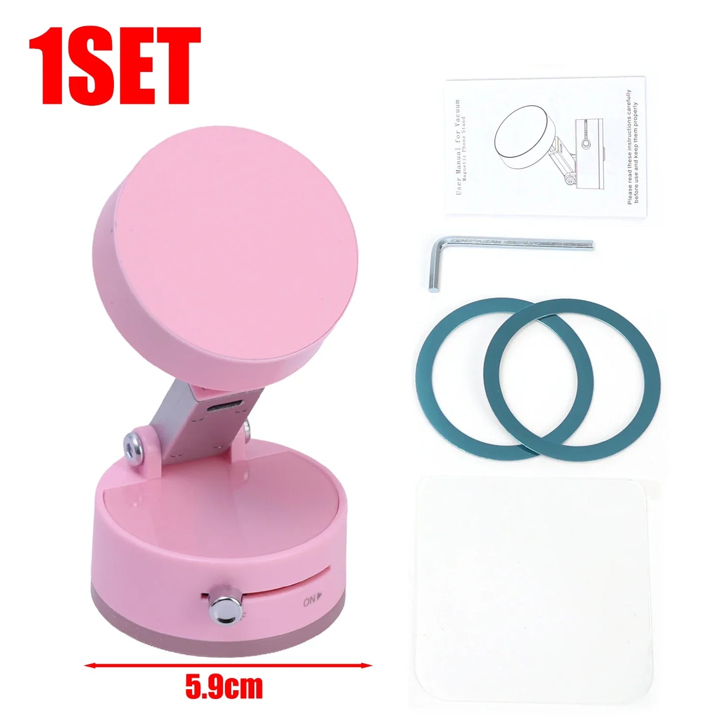 Vacuum Magnetic Suction Cup, Double Sided Hands-Free Magnetic Cell Phone Holder
