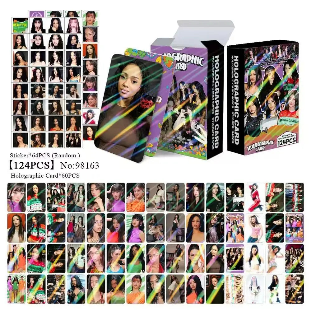 142Pcs Idol KATSEYE Album Gabriela Lomo Cards LARA DANIELA HD Printd Photocards Stickers MANON MEGAN YOONCHAE Fans Gift