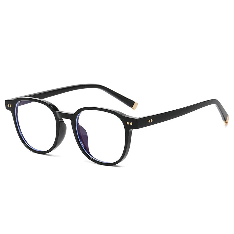 JNPCXI Retro Small Oval Rivets Women Prescription Glasses Fashion Optical Lens with Recipe Men Myopia/Hyperopia/Progressive