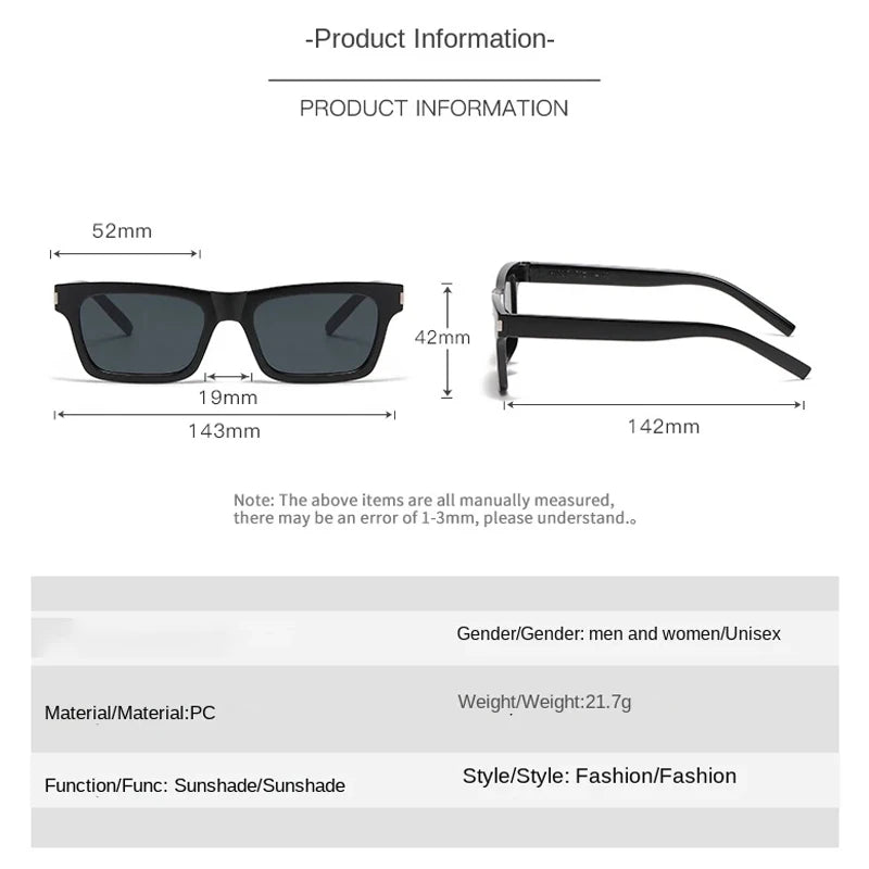 JNPCXI New Fashion Small Square Sunglasses Women Luxury Retro Shades UV400 Men Trending Sun Glasses Sunglasses for Women Men