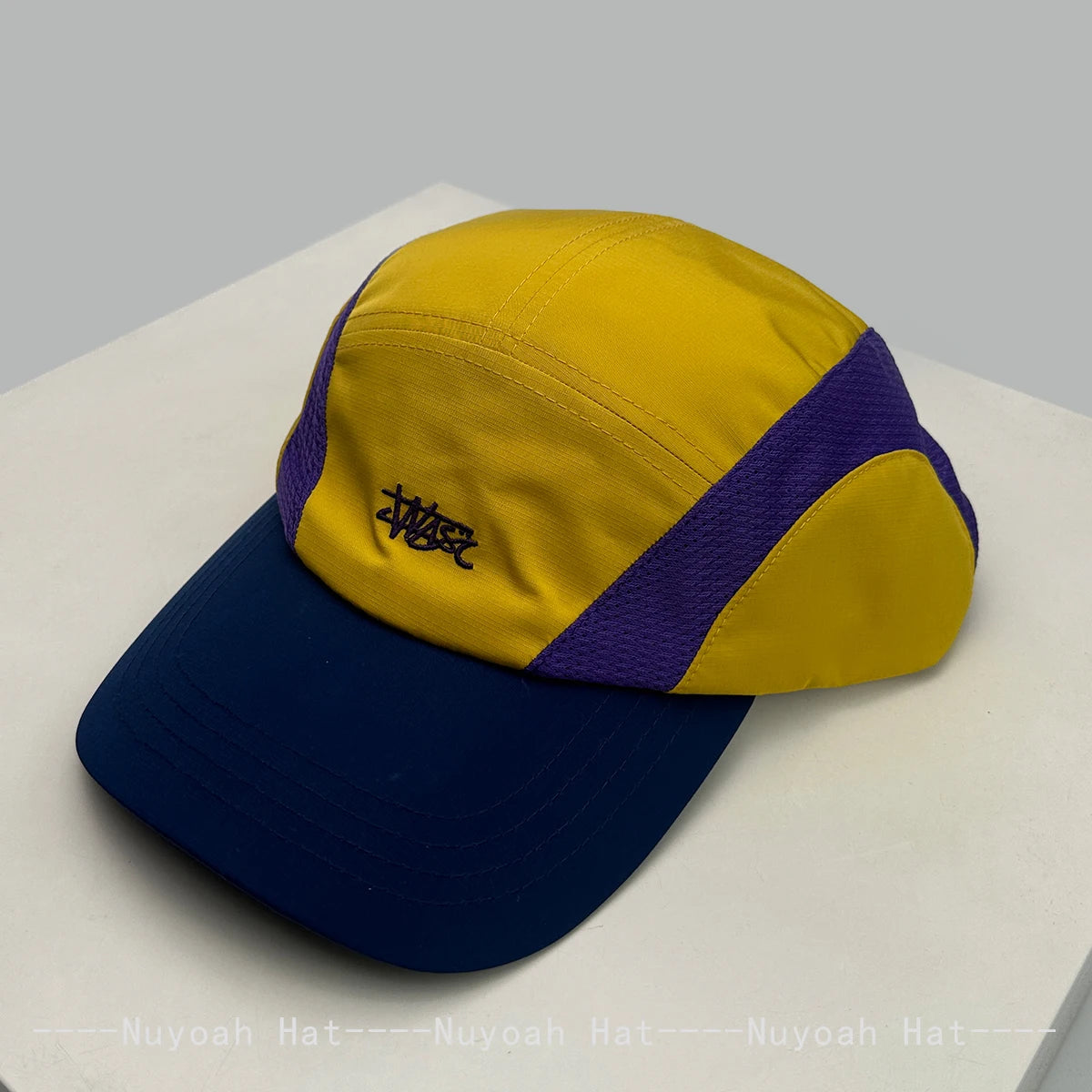New Men Women Color Block Quick-dry Embroidered Letters Baseball Hats Sunshade Outdoor Versatile Peaked Caps ins Fashion Sports