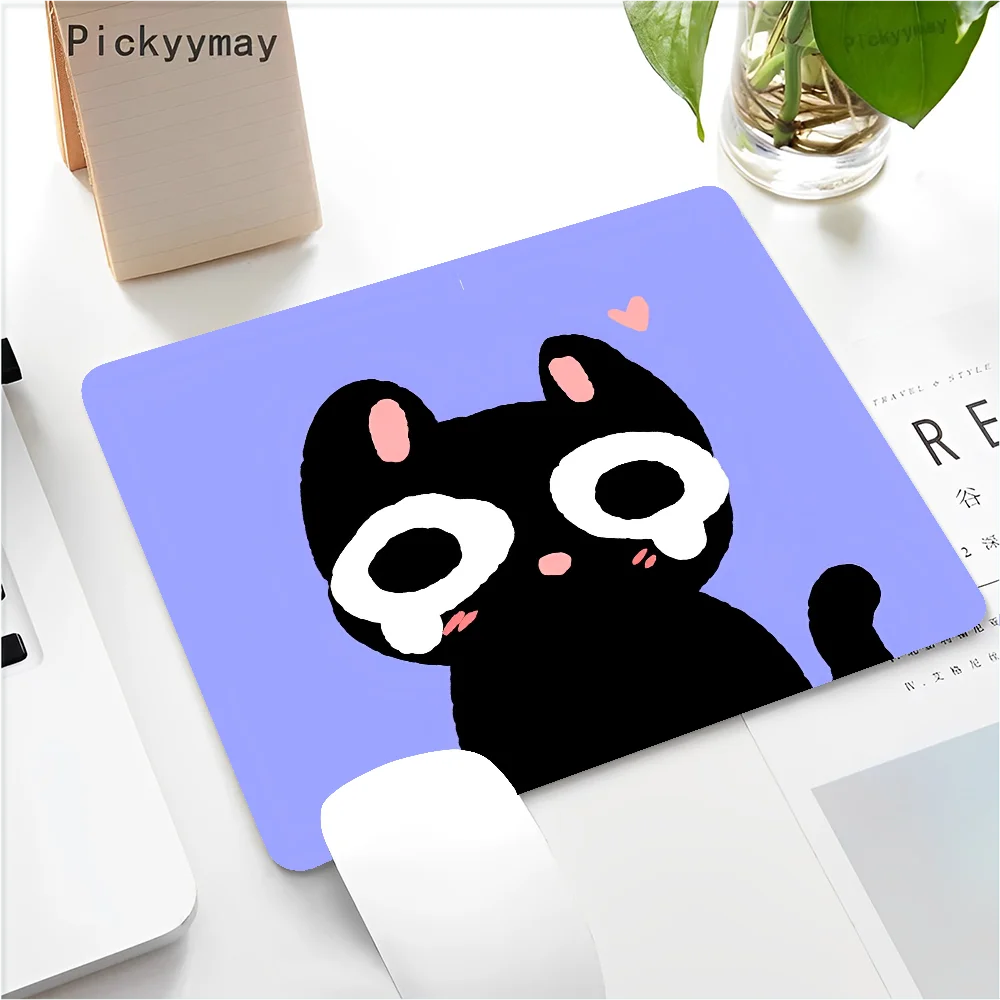 Funny Black Cat Mouse pad PC Desk Mat Table Big Mouse Pad PC Non-slip Rug z10