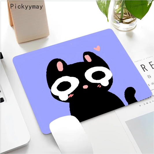 Funny Black Cat Mouse pad PC Desk Mat Table Big Mouse Pad PC Non-slip Rug z10