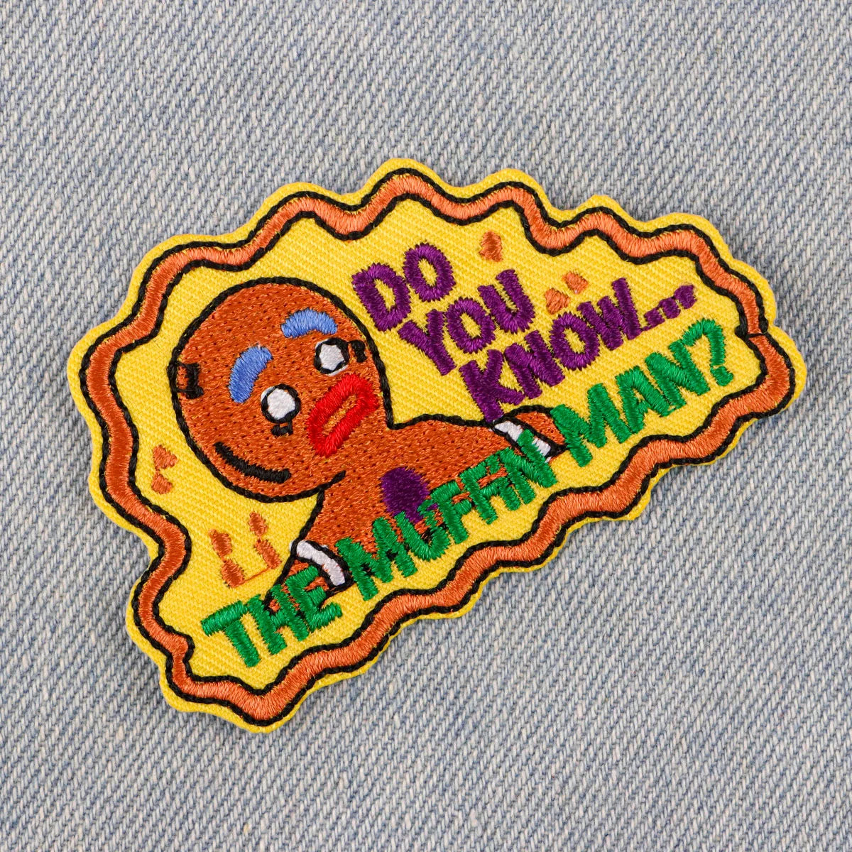 Gingerbread Man Embroidery Patch Funny Quotes Iron On Patches For Clothing Thermoadhesive Patches On Clothes DIY Sew Badges