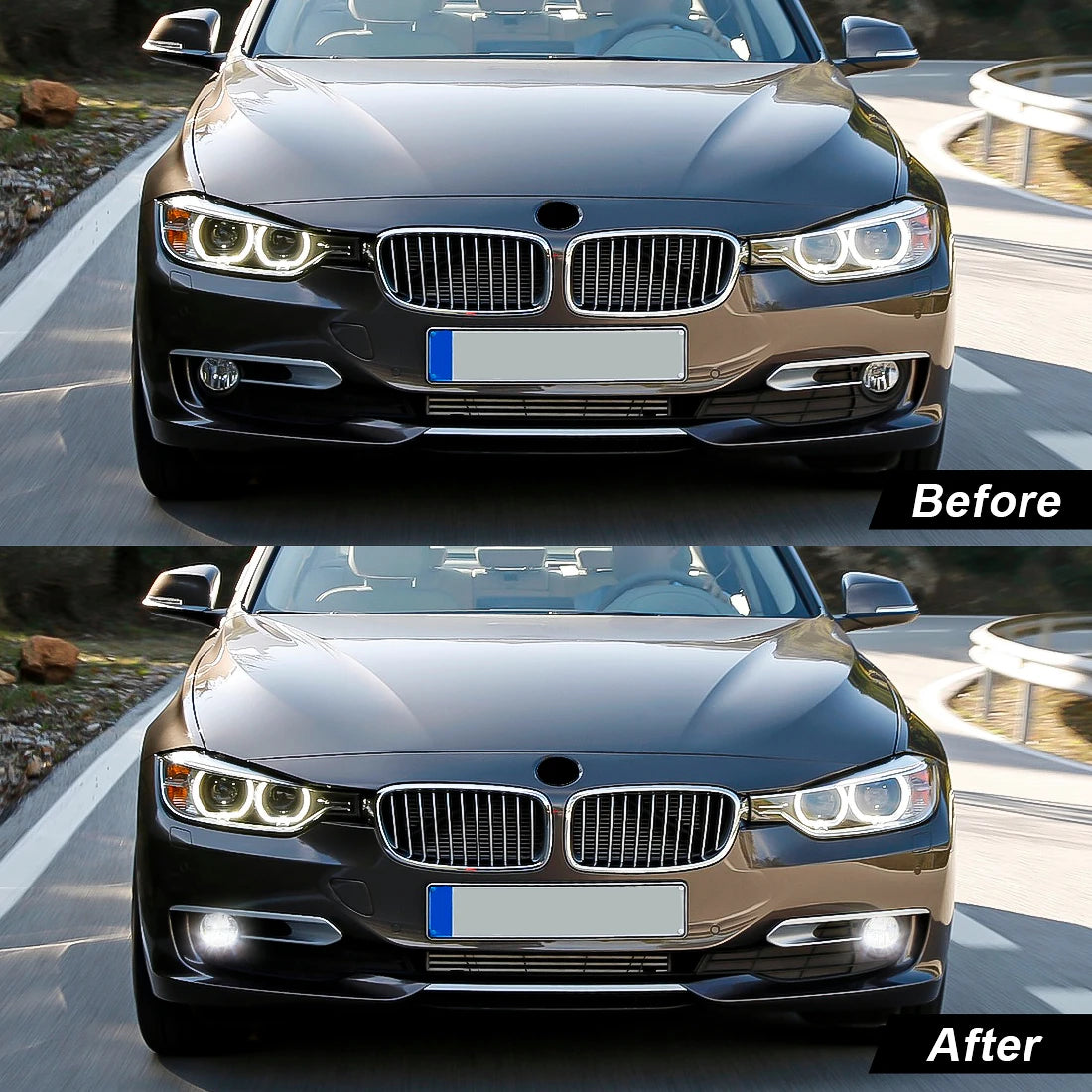 63177315559 63177315560 For BMW F20 F21 F22 F23 F30 F31 F32 F34 GT F35 LCI Fog Lamp LED Car Front Bumper Driving Lights DRL 12V