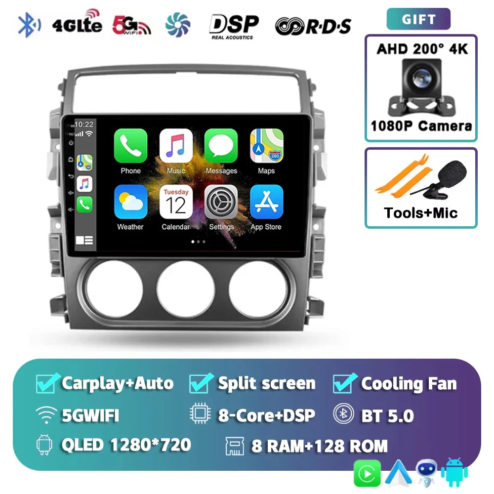 For Suzuki Liana 1 2004 - 2008 2K 12+256 QLED Android 15 CarPlay Car Radio Multimedia Video Player GPS stereo Head Unit 4G WIFI