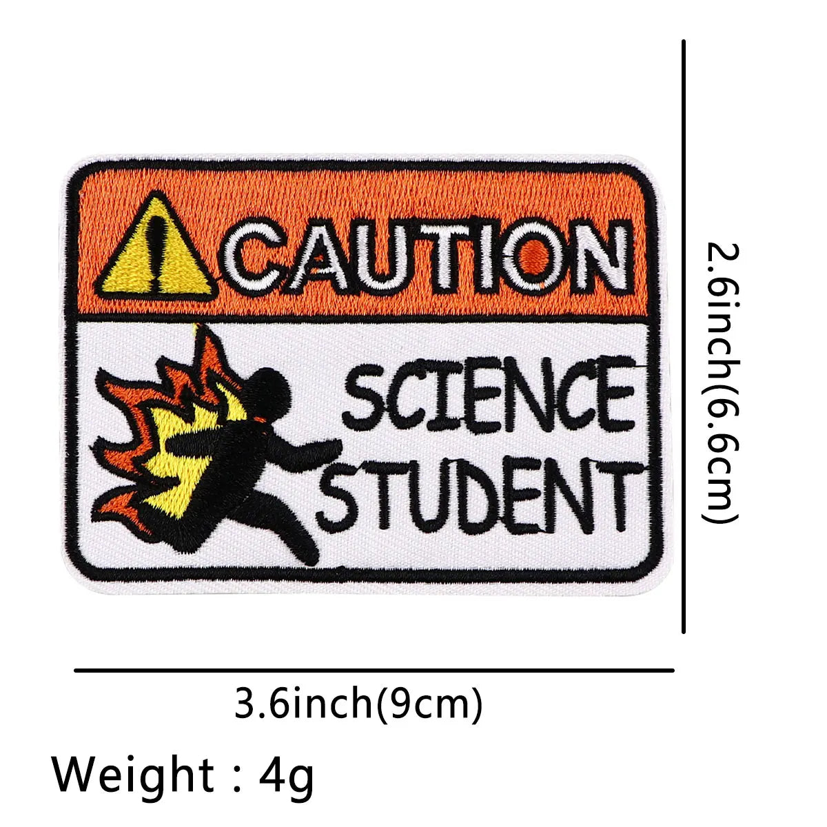 Caution Patch Funny Quotes Iron-On Patches For Clothing Stickers Snacks Embroidered Patches On Clothes DIY Clothes Stripes