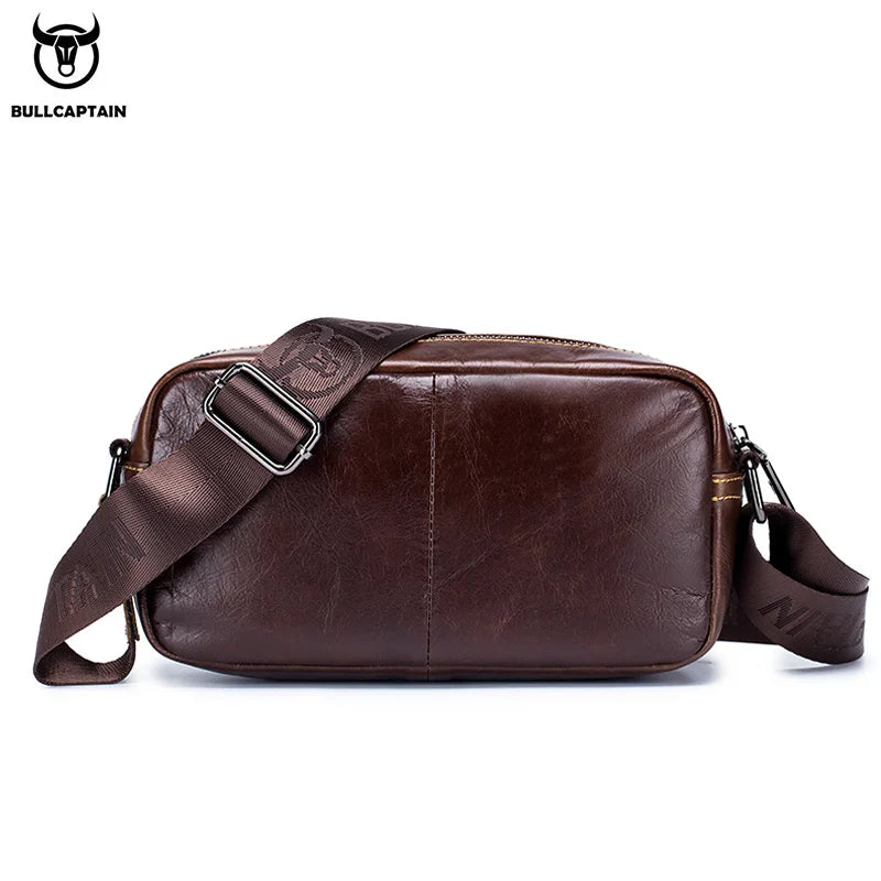 BULLCAPTAIN Brand Men's Crossbody Shoulder Bags High Quality Fashion Male Bages Business Man Messenger Bag Genuine Leather Bag's