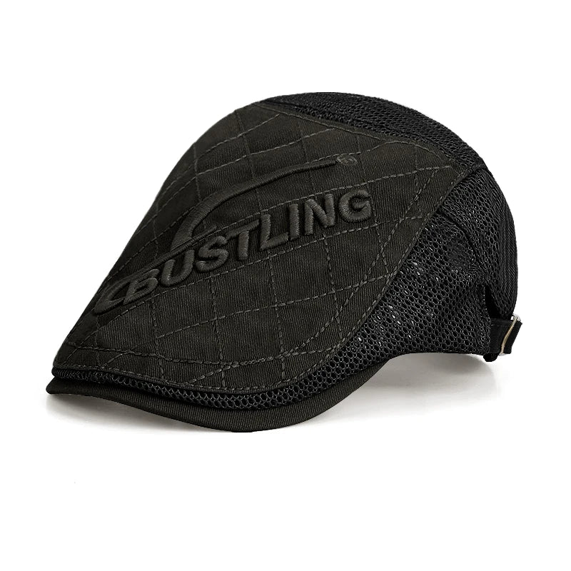 6169-New summer beanie hat for outdoor use, breathable, sun-protective and sun-shielding. British retro style baseball cap.