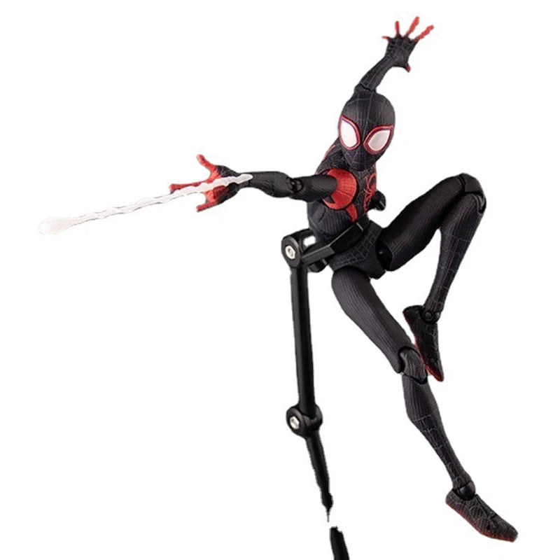 6" Miles Morales Spiderman Action figures 15cm Anime Superhero Movable Statues