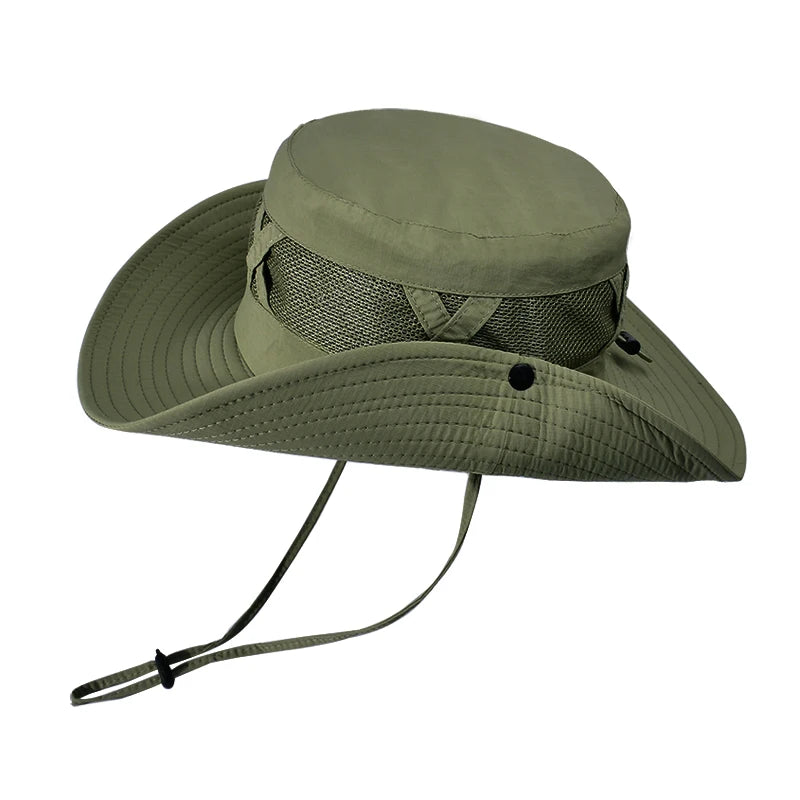 Xinbaoguan 100% Nylon 9245 Spring/Summer Big Eaves Breathable Sunshade Fisherman Hat Men's Sunscreen Sun Hat Fishing Hat