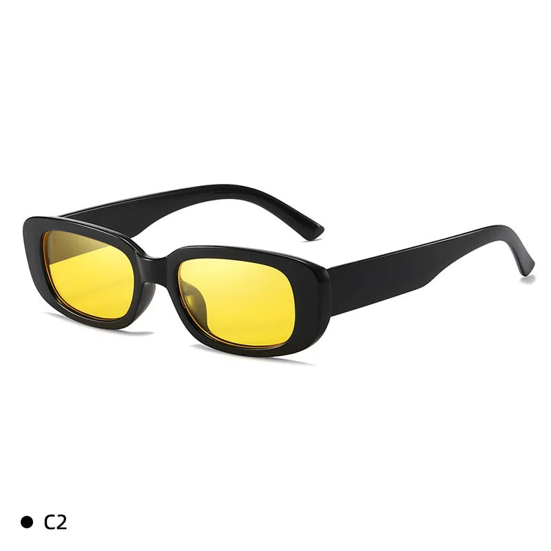Retro Box Sunglasses for Men and Women Retro UV400 Sunshade Glasses Suitable for Summer Beach Travel