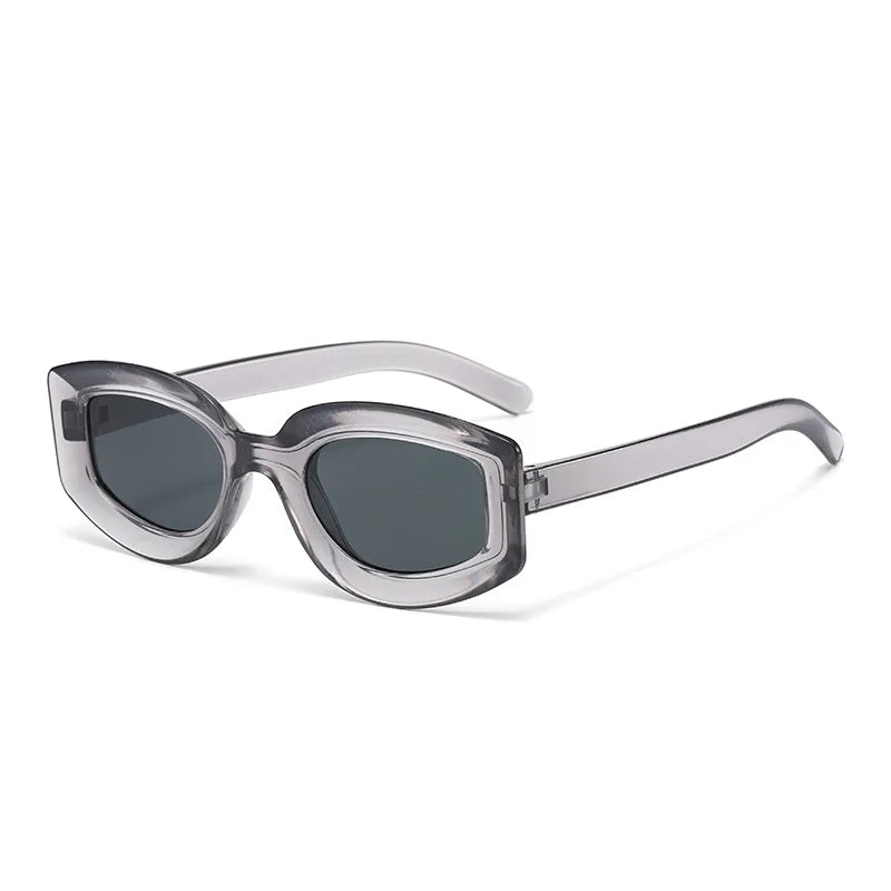 JNPCXI Fashion Jelly Color Square Sunglasses Women Shades UV400 Retro Trending Men Punk Blue Pink Sun Glasses