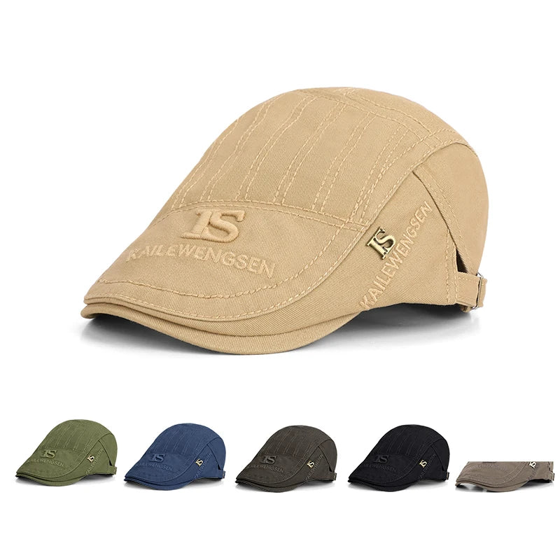 6171-New spring and summer British retro beret for men andwomen,outdoorsunprotectionand shade hat, casual and versatile forward