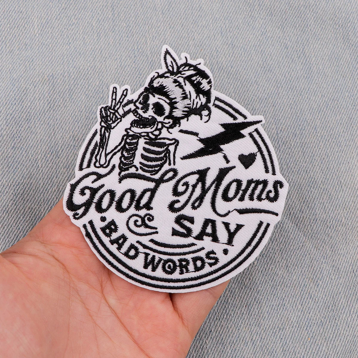 Halloween Skeleton Embroidery Patch Punk Iron On Patches For Clothing Thermoadhesive Patches On Clothes DIY Sew Badges