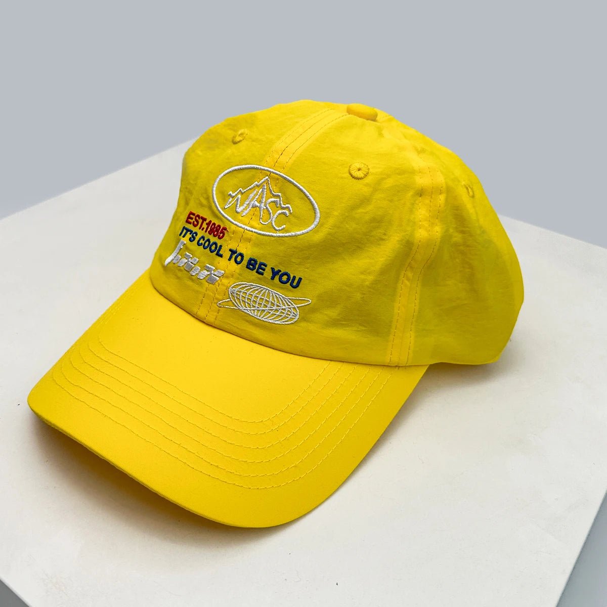 New Unisex Quick Drying Letter Embroidery Baseball Hats Sunshade Color Block Breathable Outdoor Peaked Caps Versatile Personal