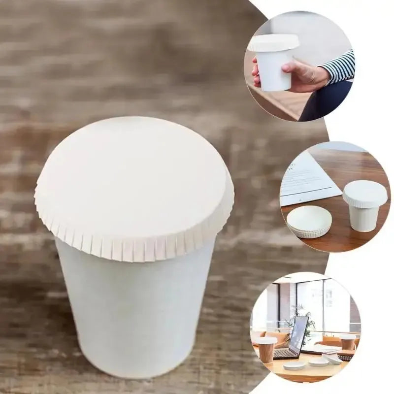 50pcs High-Quality Cup Lids - Stackable Disposable White Lids, Beverage Protection, For Travel, Home, Office, Coffee Shops