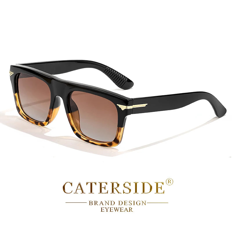 CATERSIDE Classic Square Sunglasses Men's TR90 Frame Fashion Luxury Brand Design Sun Glasses Women's Travel Party Eyewear