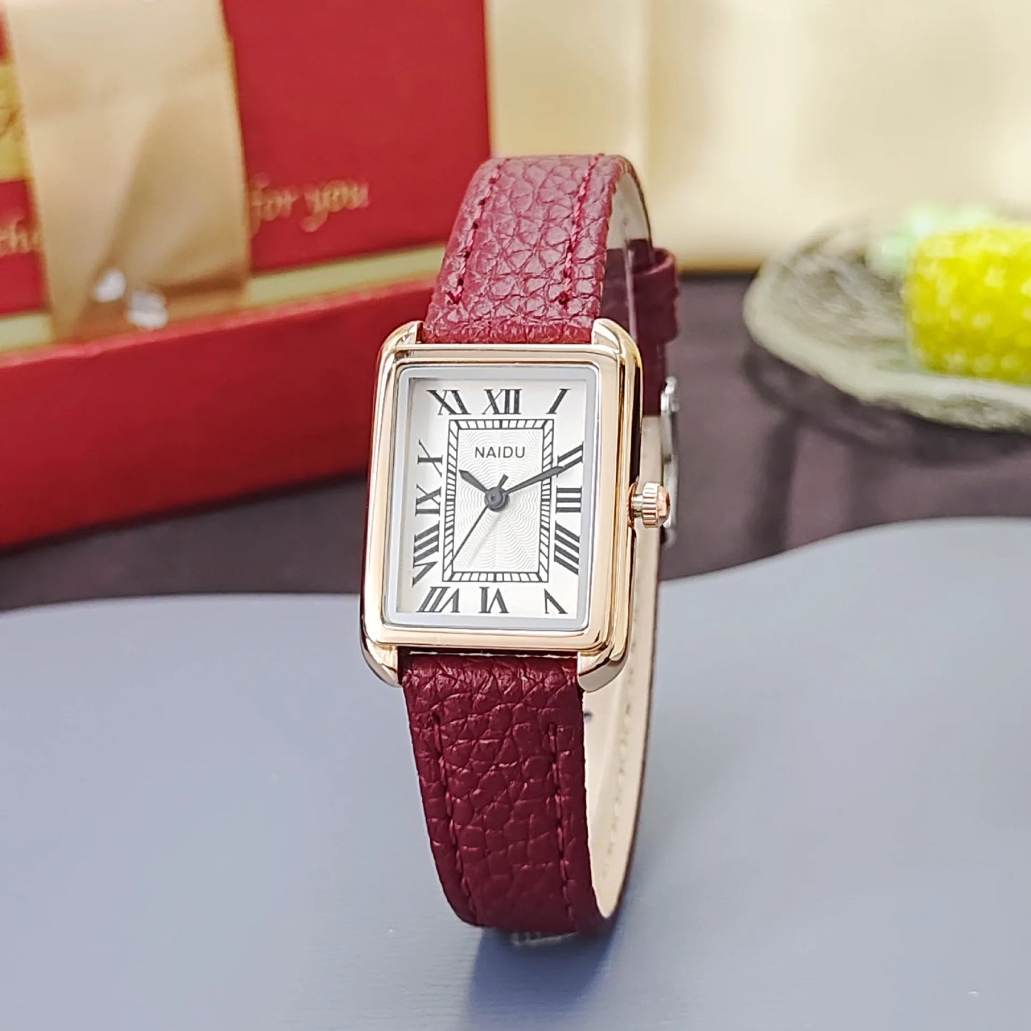 Fashion Rectangle Quartz Watch Women Luxury Brand Roman Dial Leather Strap Wriswatch Ladies Clock Relogio Feminino Dropshipping