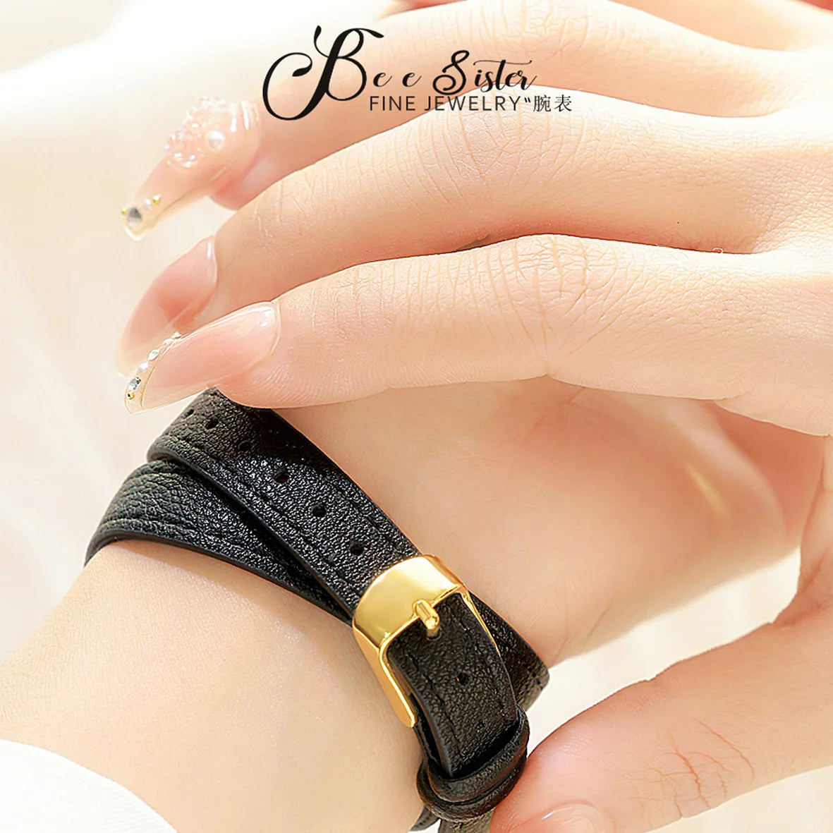 Women Watches Fashion Casual Square Black Genuine Leather Quartz Watche For Women Dress Elegant Clock Ladies Wristwatches