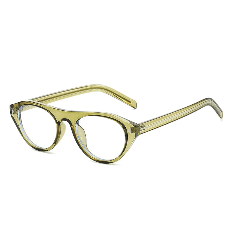 JNPCXI Vintage Cat Eye Sunglasses for Women Trendy Rivet Design Flat Top Sun Glasses Men Gafas De Sol Hombre S2611