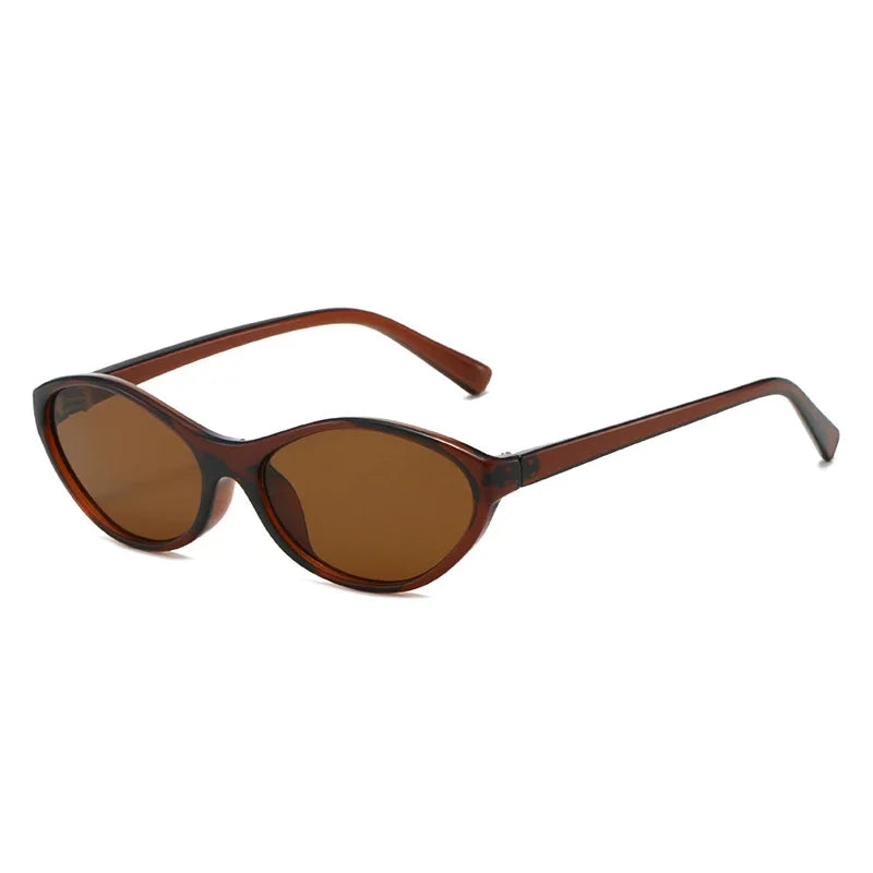 JNPCXI New Retro Cat Eye Sunglasses Shades UV400 Women Fashion Jelly Tea Sun Glasses