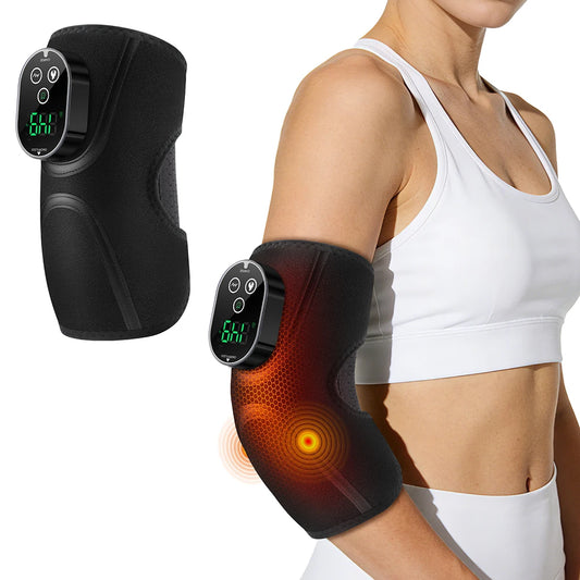 Electric Heating Elbow Support -Vibration Massager Hot Compress Relieves Elbow Fatigue Discomfort Arthritis Joint Pain Relief