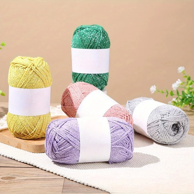 3.52oz Colorful Shiny Thread, Colorful Shiny Thread, Medium Thick Thread, Knitted Sweaters, Vests, Cushions And Other Crafts