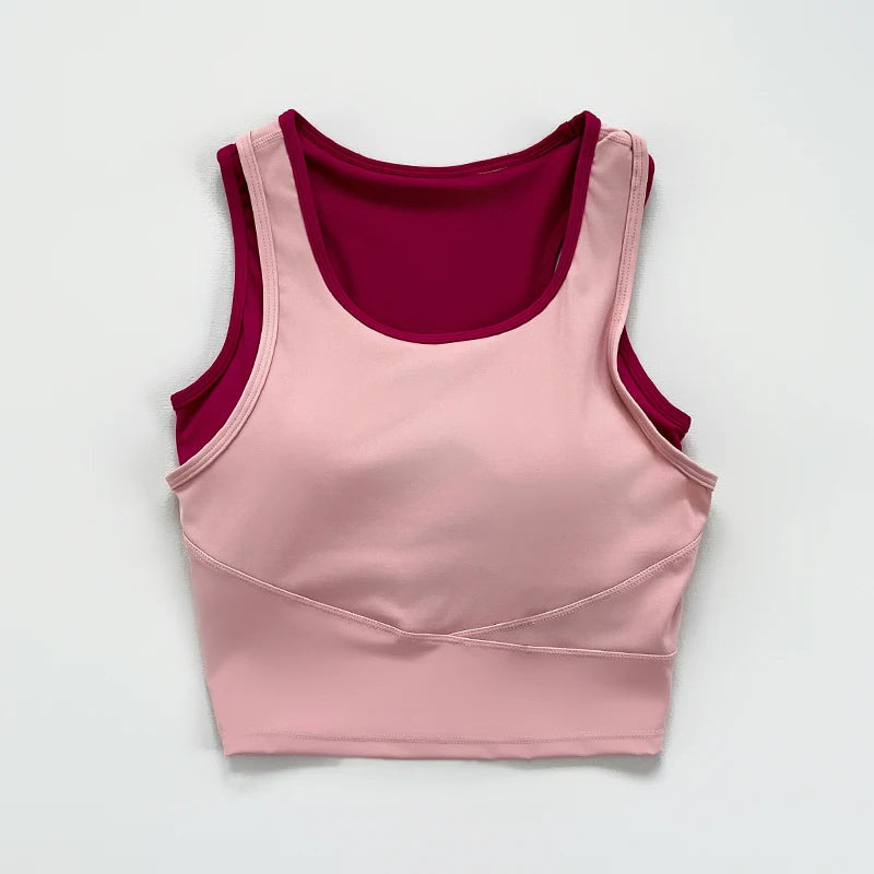 New design of women's yoga fitness tops, sports bras and fashionable yoga sports vests